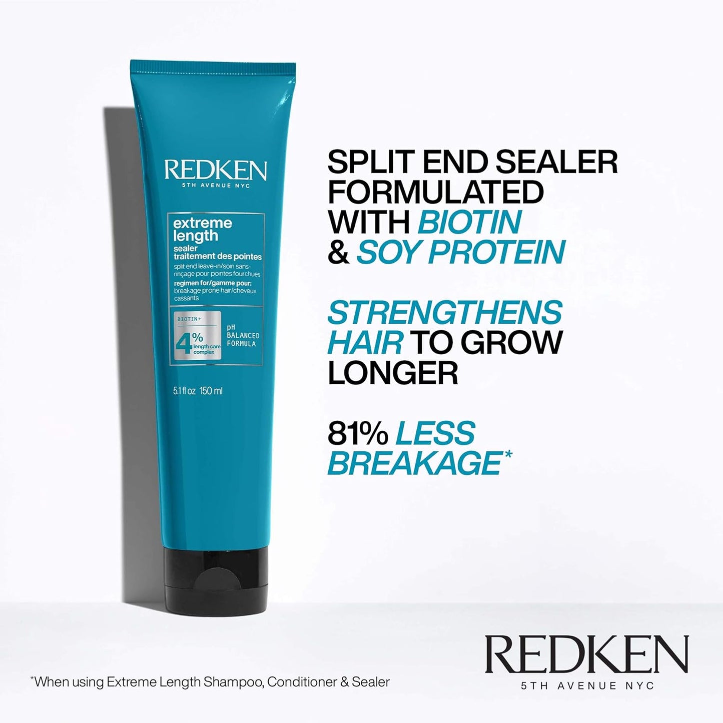 Redken Extreme Length Leave-In Conditioner for Hair Growth Infused with Biotin