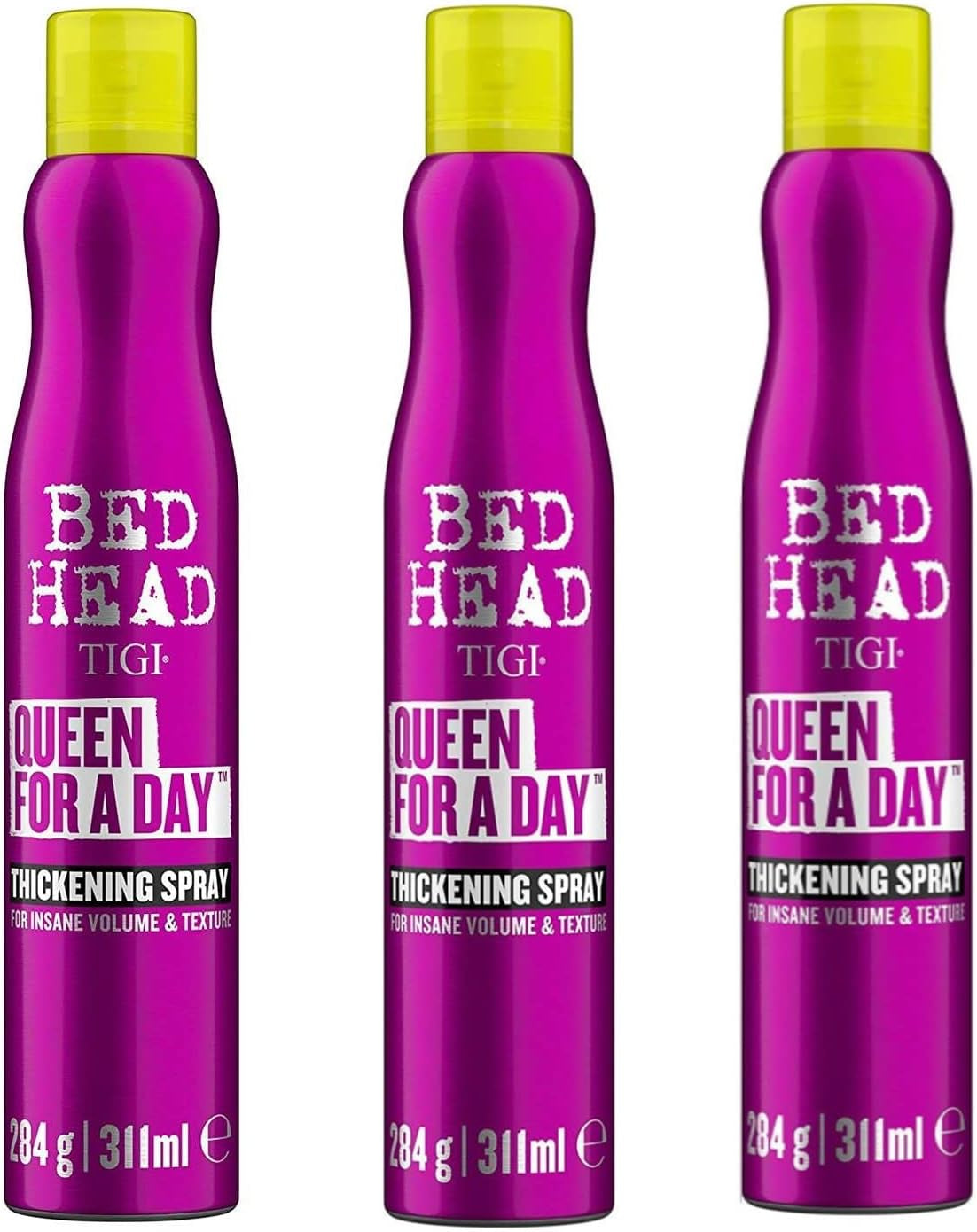 3 X  Bed Head Superstar Queen for a Day Volume Foam Spray - 311 Ml