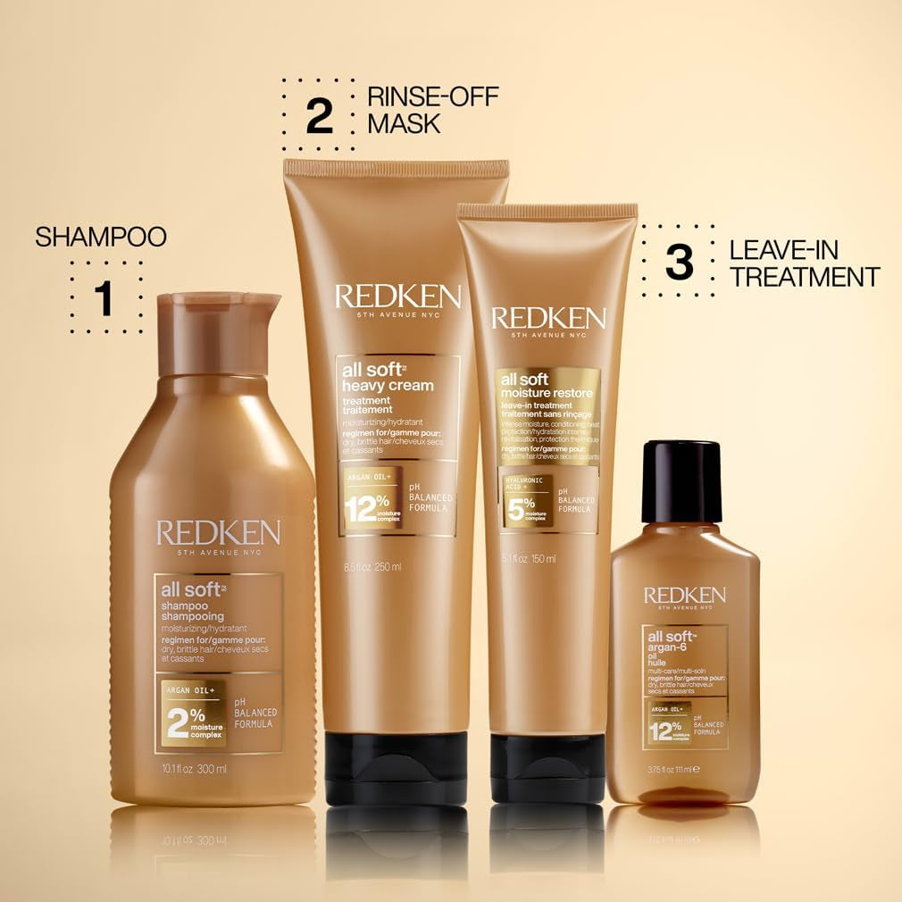 Shampoo, for Dry Hair, Argan Oil, Intense Softness and Shine, All Soft