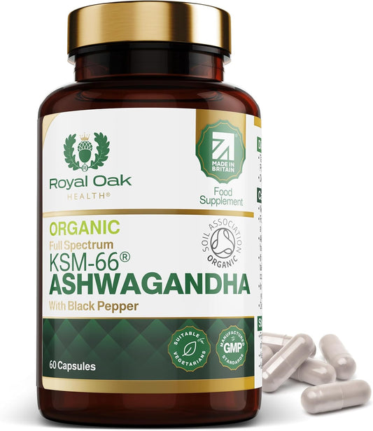 Organic High Concentration Full Spectrum KSM-66 ASHWAGANDHA  60 Capsules