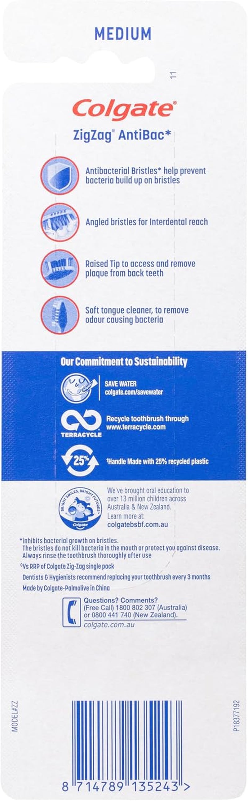 Colgate Zig Zag Medium Manual Toothbrush Pack of 3