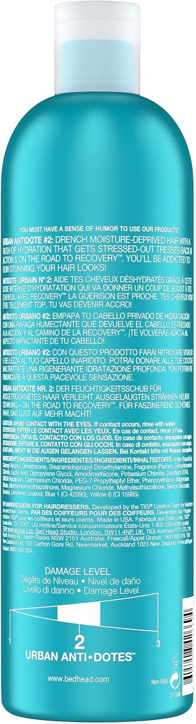 Bed Head by  - Urban Antidotes Recovery Moisturising Conditioner - Ideal for Dry Damaged Hair - 750 Ml