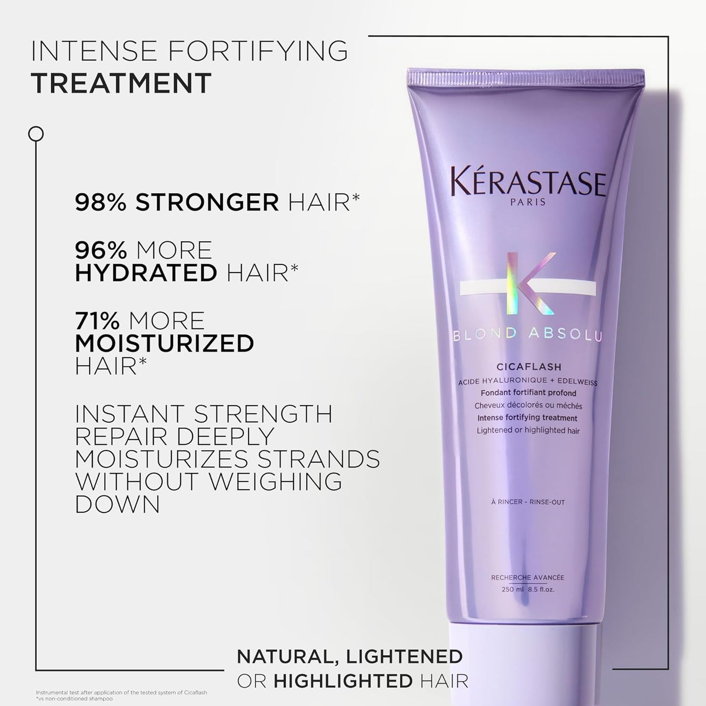 Kérastase Blond Absolu, Repairing, Nourishing Conditioner, for Lightened and Highlighted Hair, with Hyaluronic Acid & Edelweiss Flower, Cicaflash, 250Ml