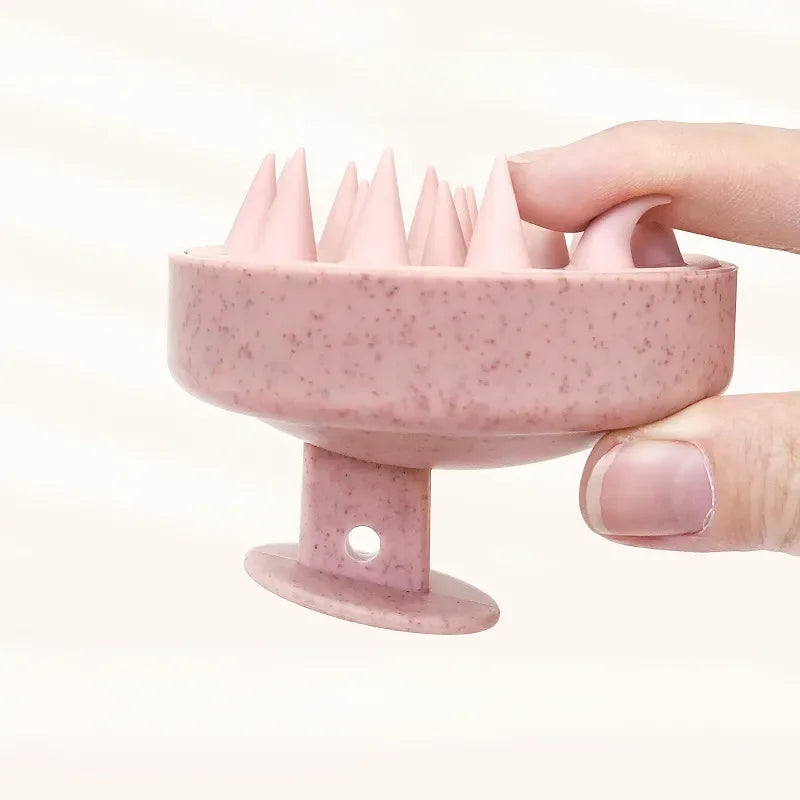 Silicone Shampoo Brush Head Scalp Massage Comb Clean the Scalp Thoroughly Body Massage Brush Bath Brush Salon Hairdressing Tool