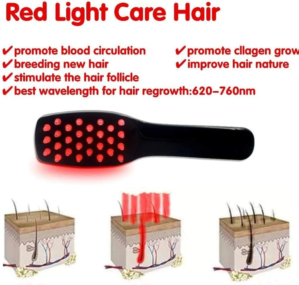 Red Light Therapy Scalp Massager Comb for Hair Growth, with USB 